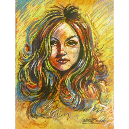 Portrait Painted - Mixed Media