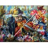 Fiddler with Flowers