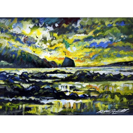 Sun going down over Rosbeg