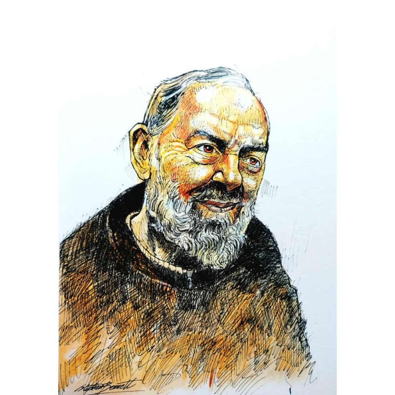 Print of St. Padre Pio by Stephen Bennett