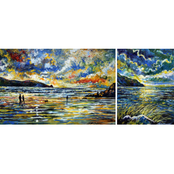 Sunrise painting of Rosbeg, Co. Donegal