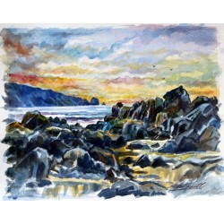 Watercolour Painting of Rosbeg , Co. Donegal