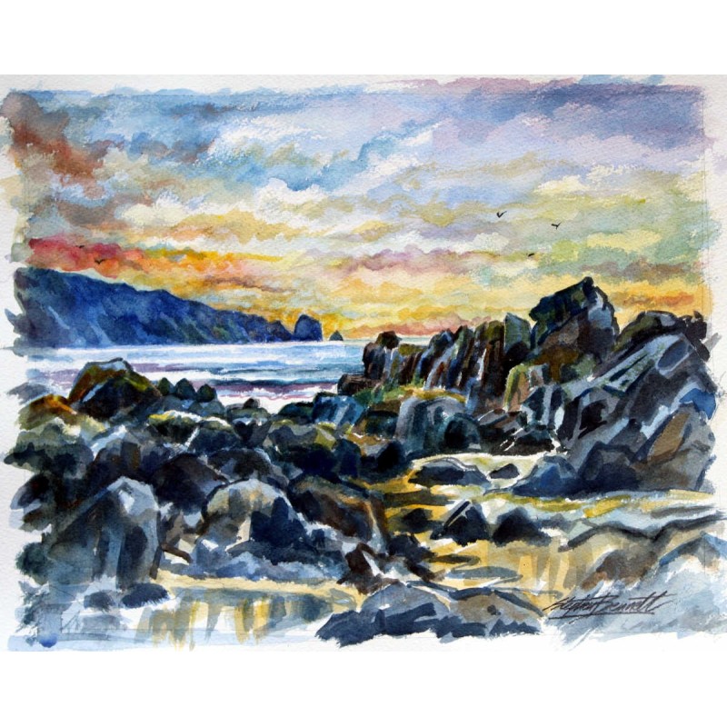 Watercolour Painting of Rosbeg , Co. Donegal
