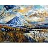 Painting of a snowcapped Mount Errigal, Co. Donegal